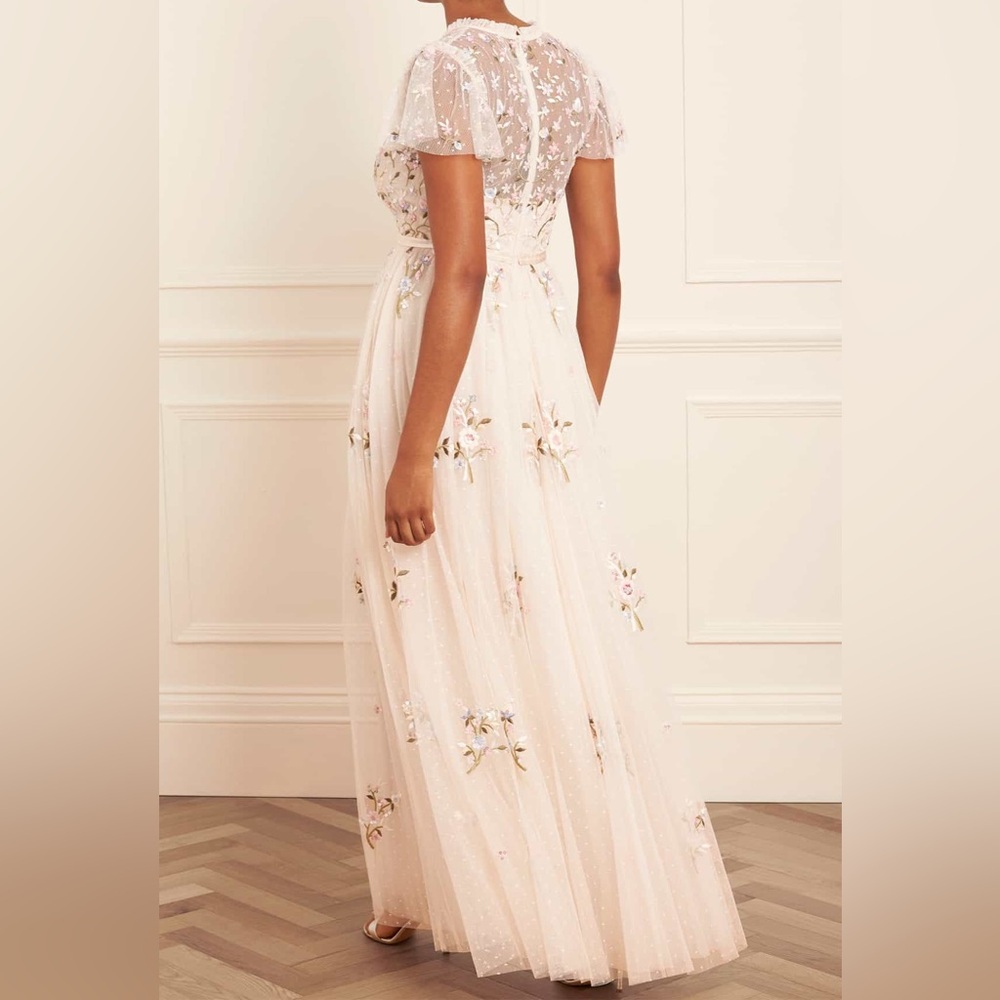 Needle & Thread Petunia Cap Sleeve Gown dress tulle ballerina sequins floral - Picture 2 of 16
